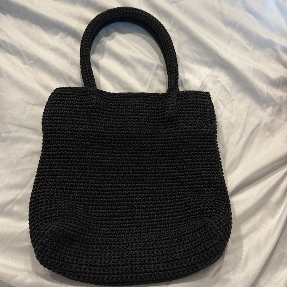 Scala Black Knit Handbag - Picture 2 of 3